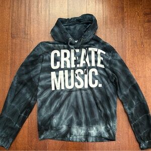 Aspire and Create Blue Tie Dye Hoodie with Kangaroo Pocket, Size Large